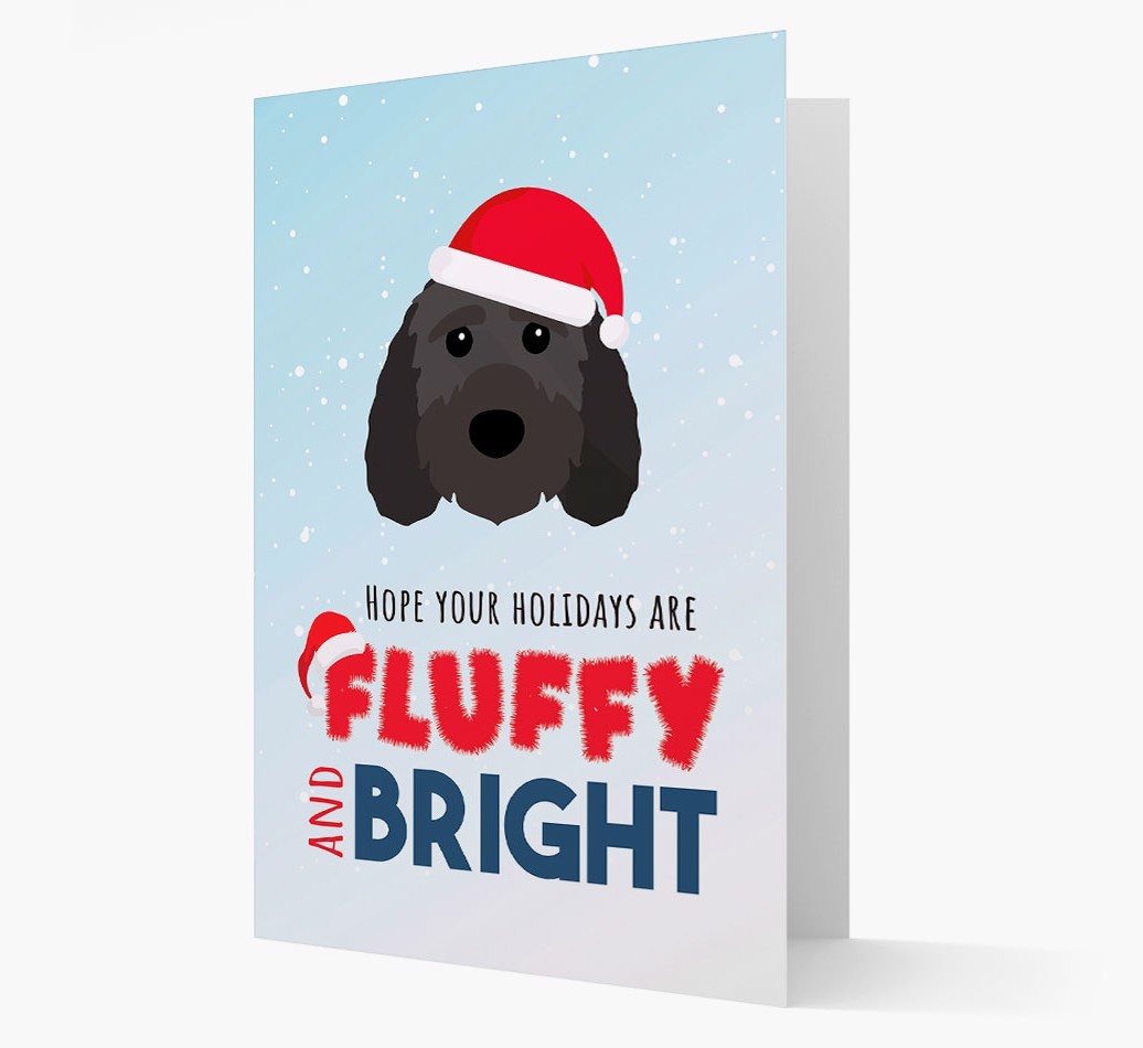 'Fluffy and Bright' - Personalized {breedFullName} Christmas Card