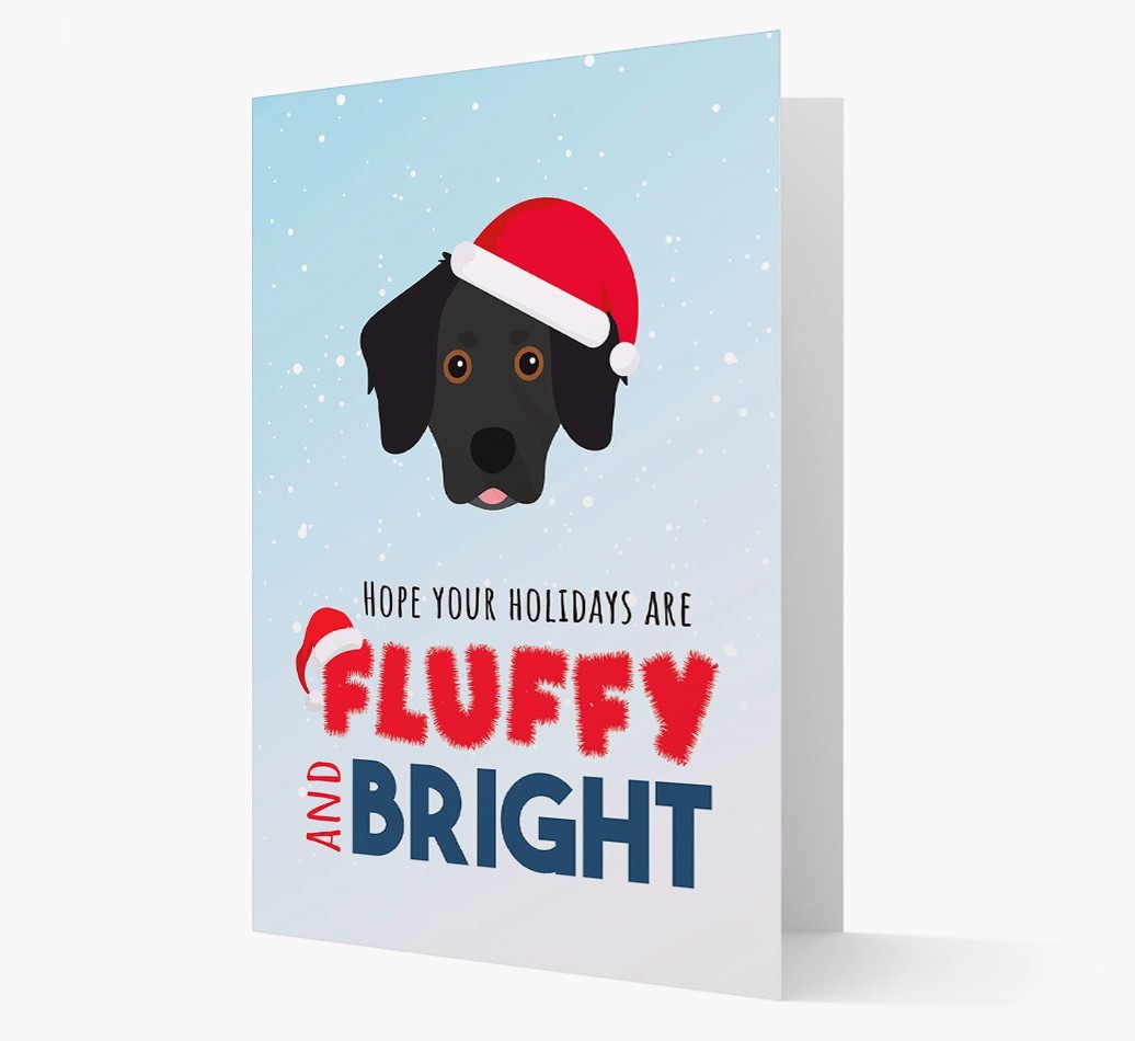 'Fluffy and Bright' - Personalized {breedFullName} Christmas Card