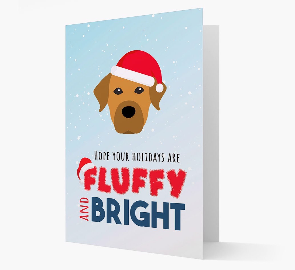 'Fluffy and Bright' - Personalized {breedFullName} Christmas Card