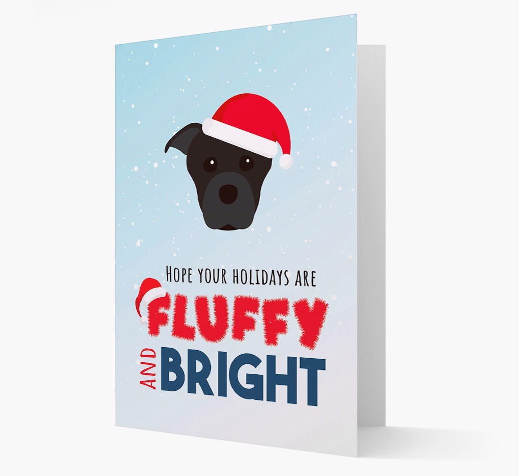 'Fluffy and Bright' - Personalized {breedFullName} Christmas Card