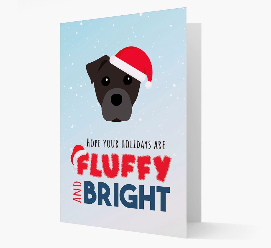 'Fluffy and Bright' - Personalized {breedFullName} Christmas Card