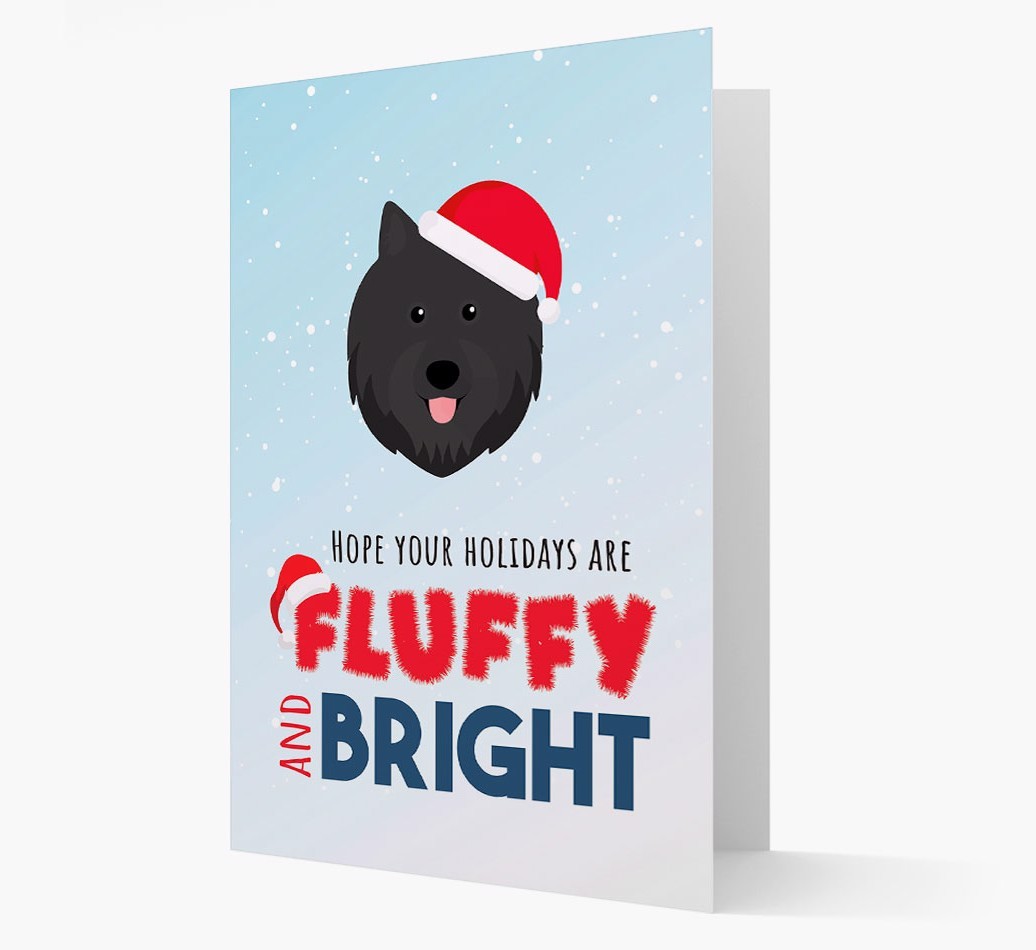 'Fluffy and Bright' - Personalized {breedFullName} Christmas Card