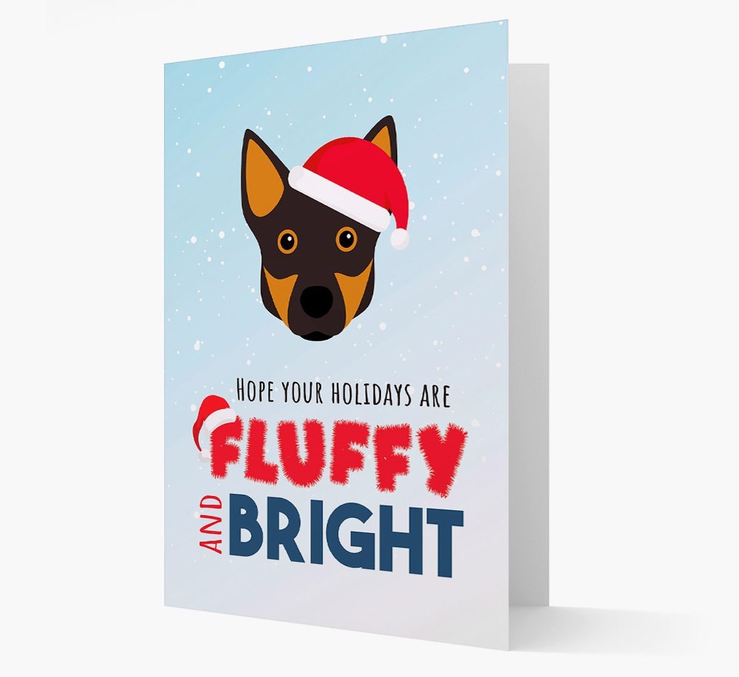 'Fluffy and Bright' - Personalized {breedFullName} Christmas Card