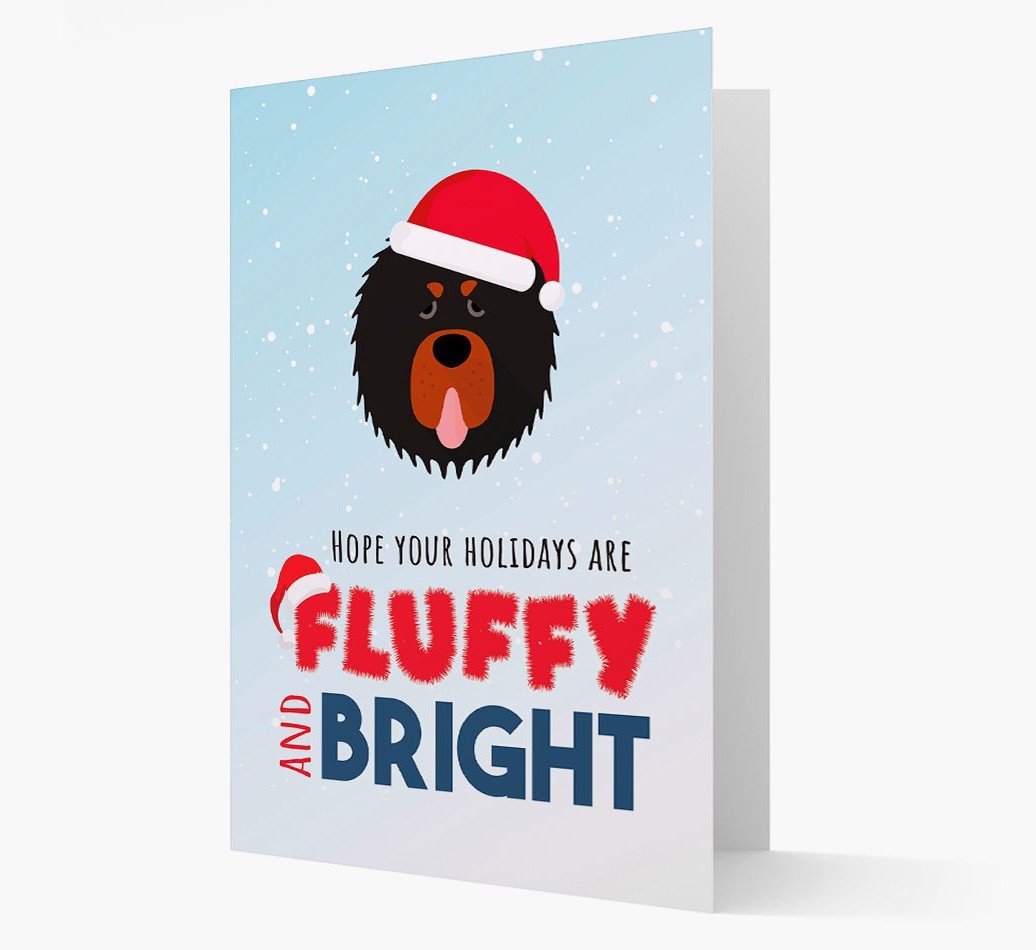 'Fluffy and Bright' - Personalised {breedFullName} Christmas Card