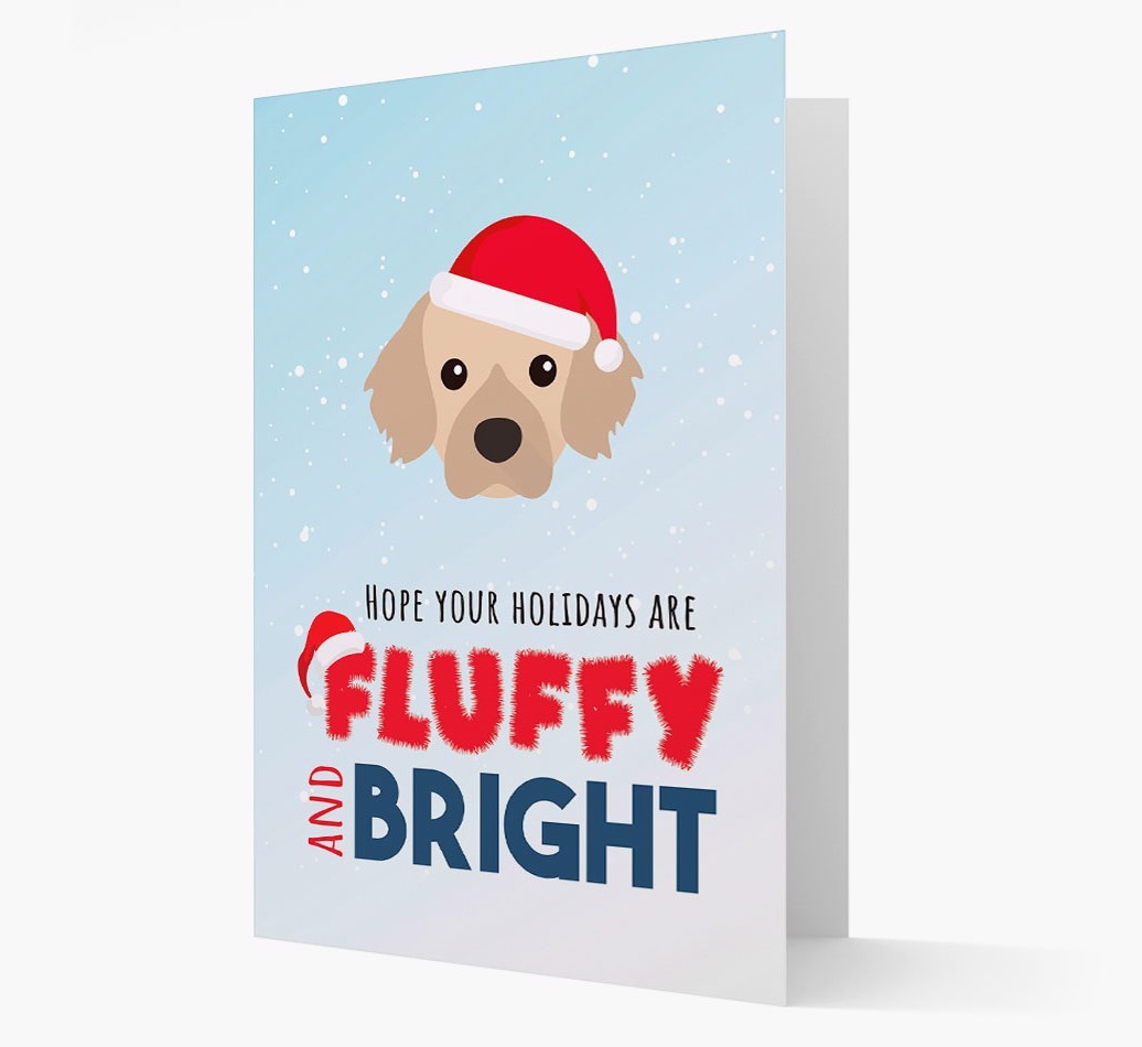 'Fluffy and Bright' - Personalised {breedFullName} Christmas Card