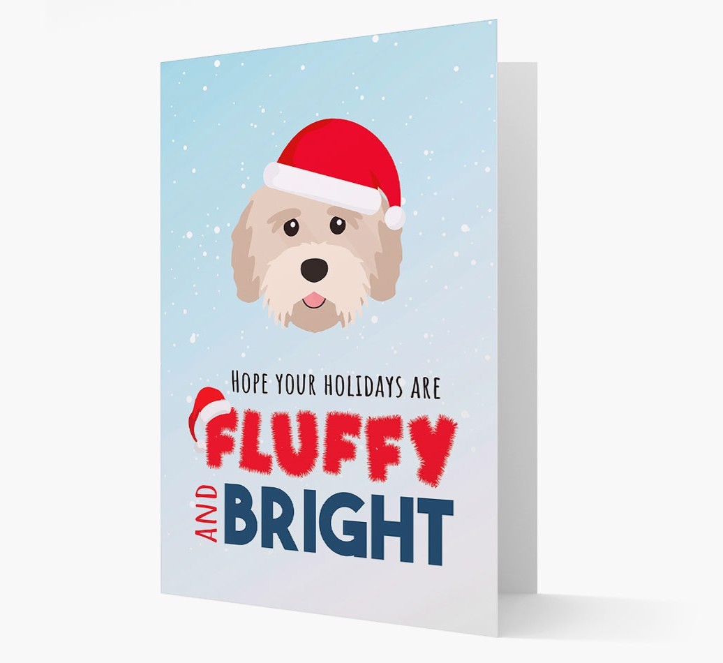'Fluffy and Bright' - Personalised {breedFullName} Christmas Card