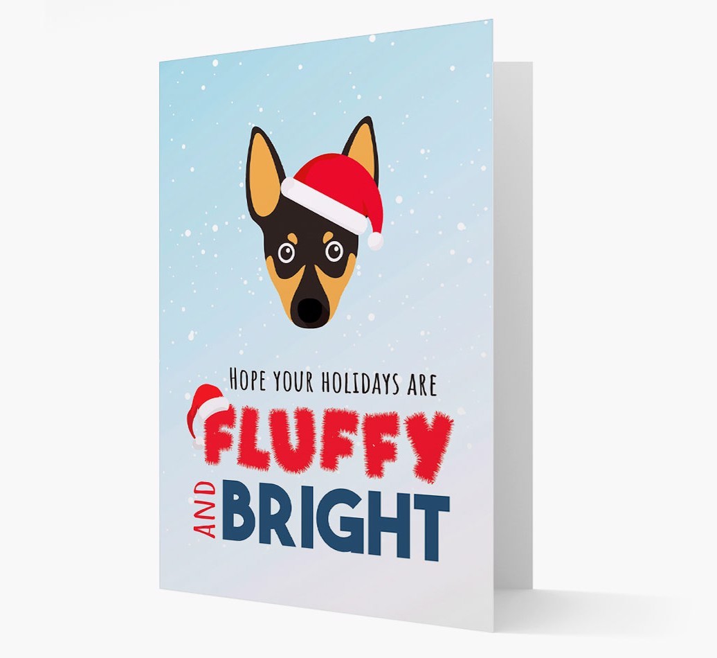 'Fluffy and Bright' - Personalised {breedFullName} Christmas Card