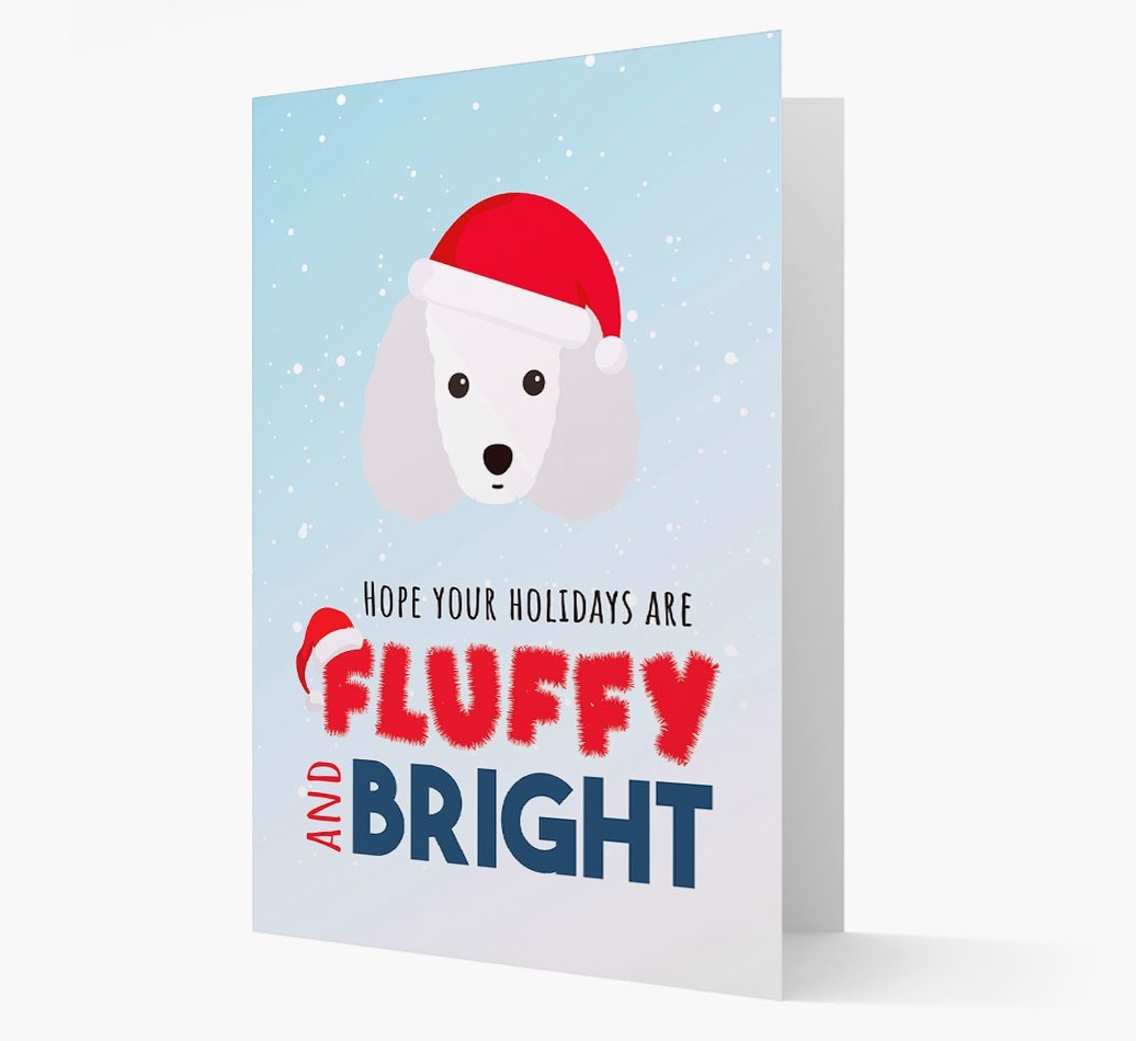 'Fluffy and Bright' - Personalised {breedFullName} Christmas Card