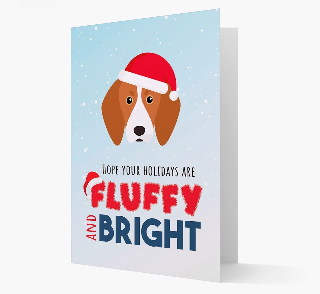 'Fluffy and Bright' - Personalized {breedFullName} Christmas Card