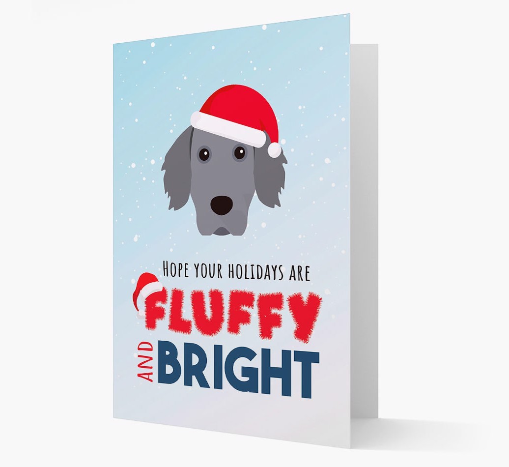 'Fluffy and Bright' - Personalized {breedFullName} Christmas Card