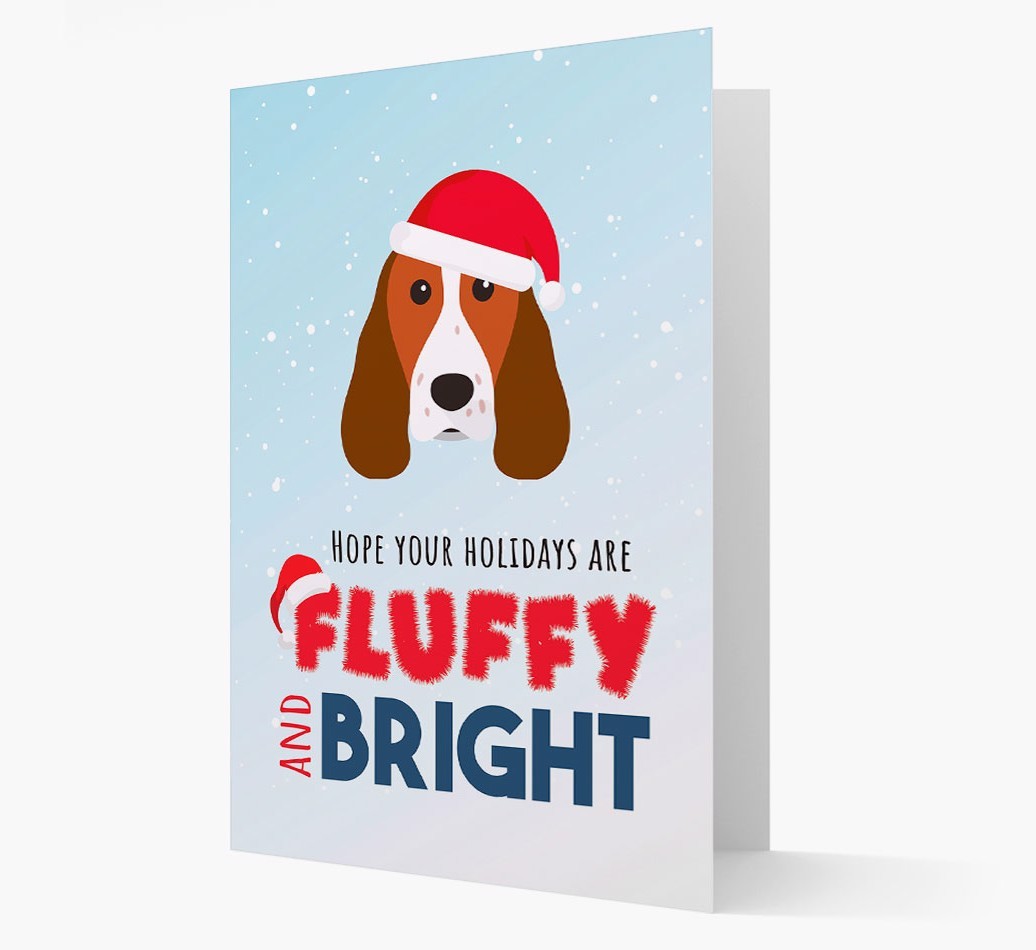 'Fluffy and Bright' - Personalised {breedFullName} Christmas Card