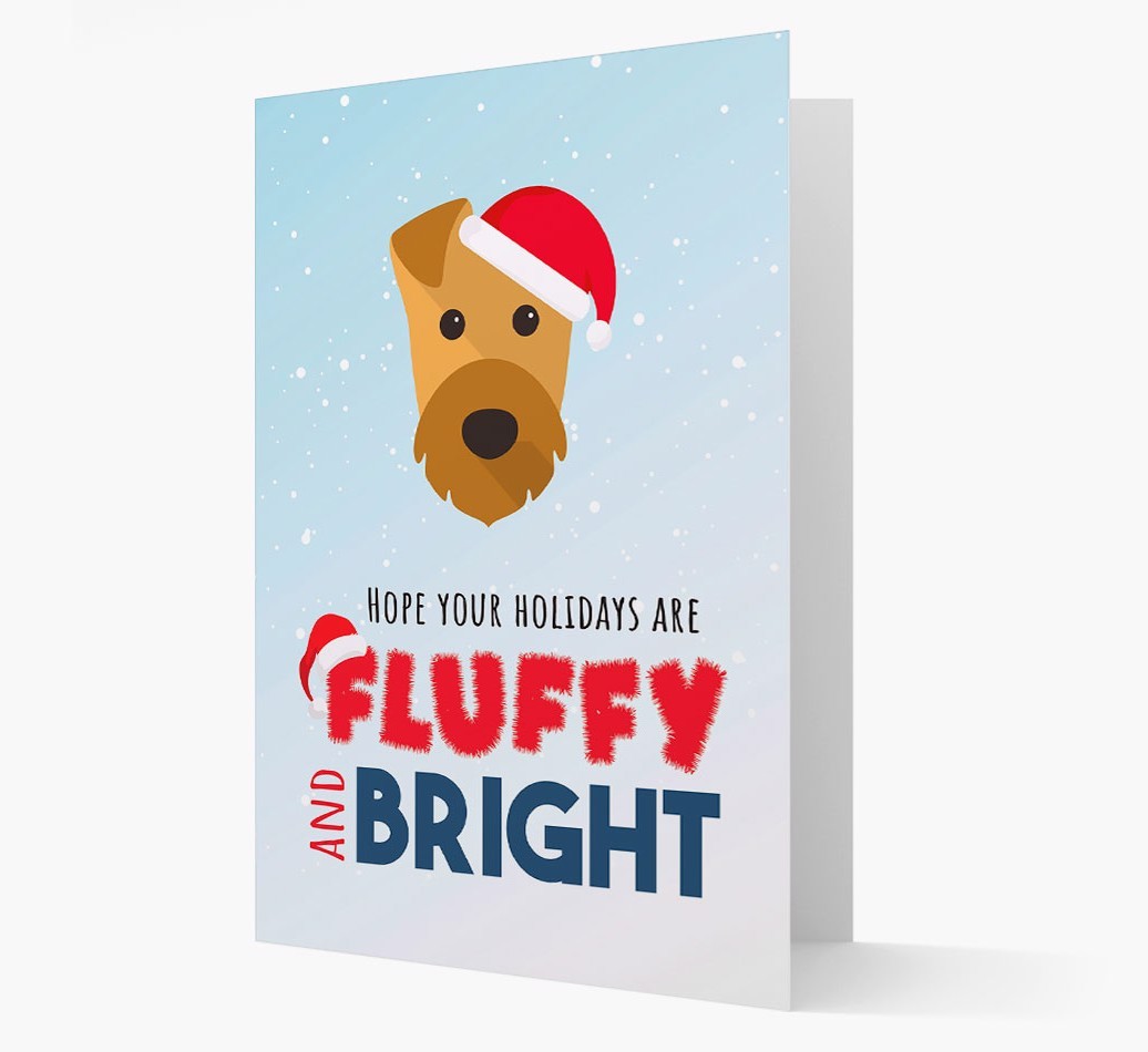 'Fluffy and Bright' - Personalized {breedFullName} Christmas Card