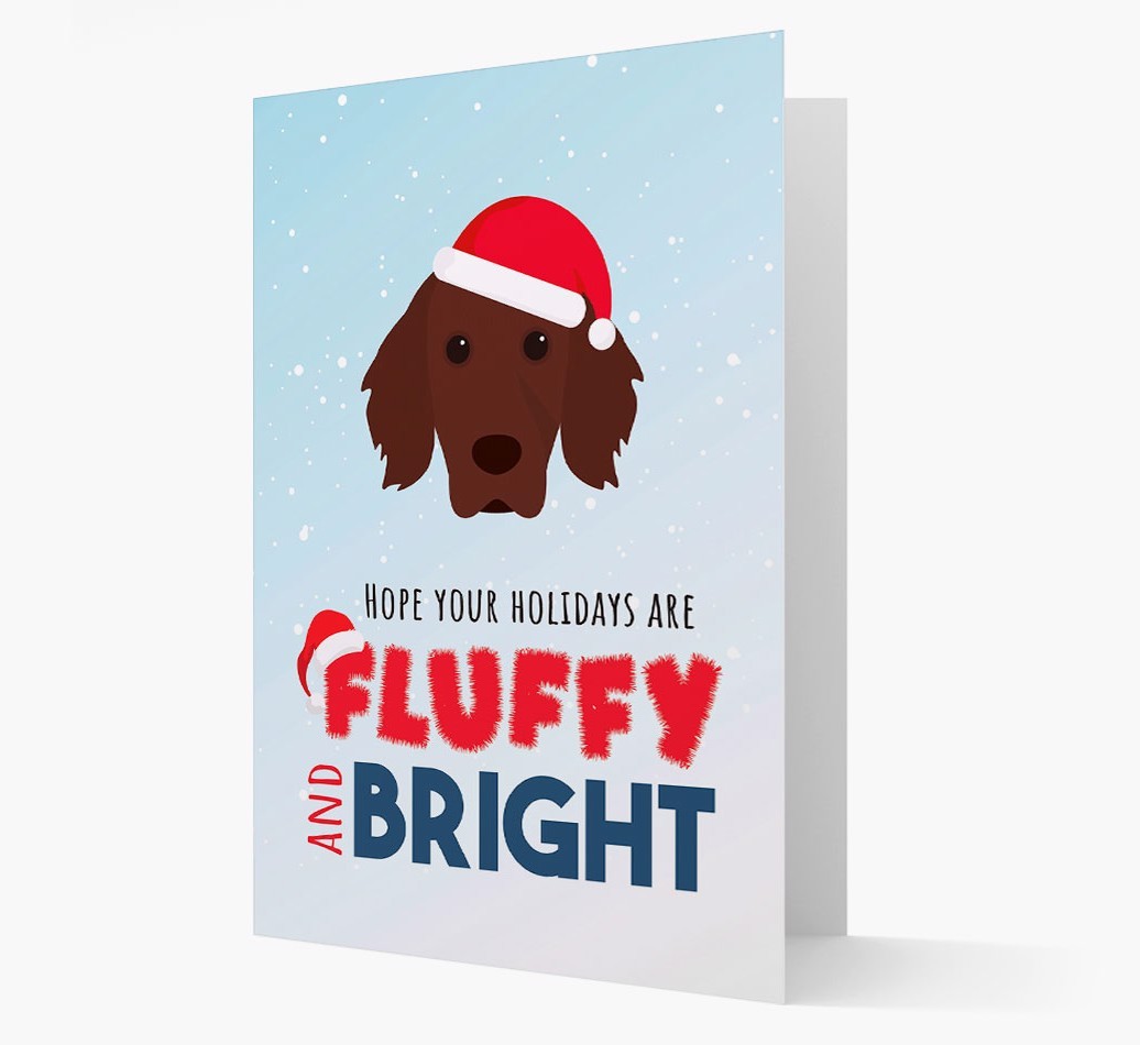 'Fluffy and Bright' - Personalized {breedFullName} Christmas Card