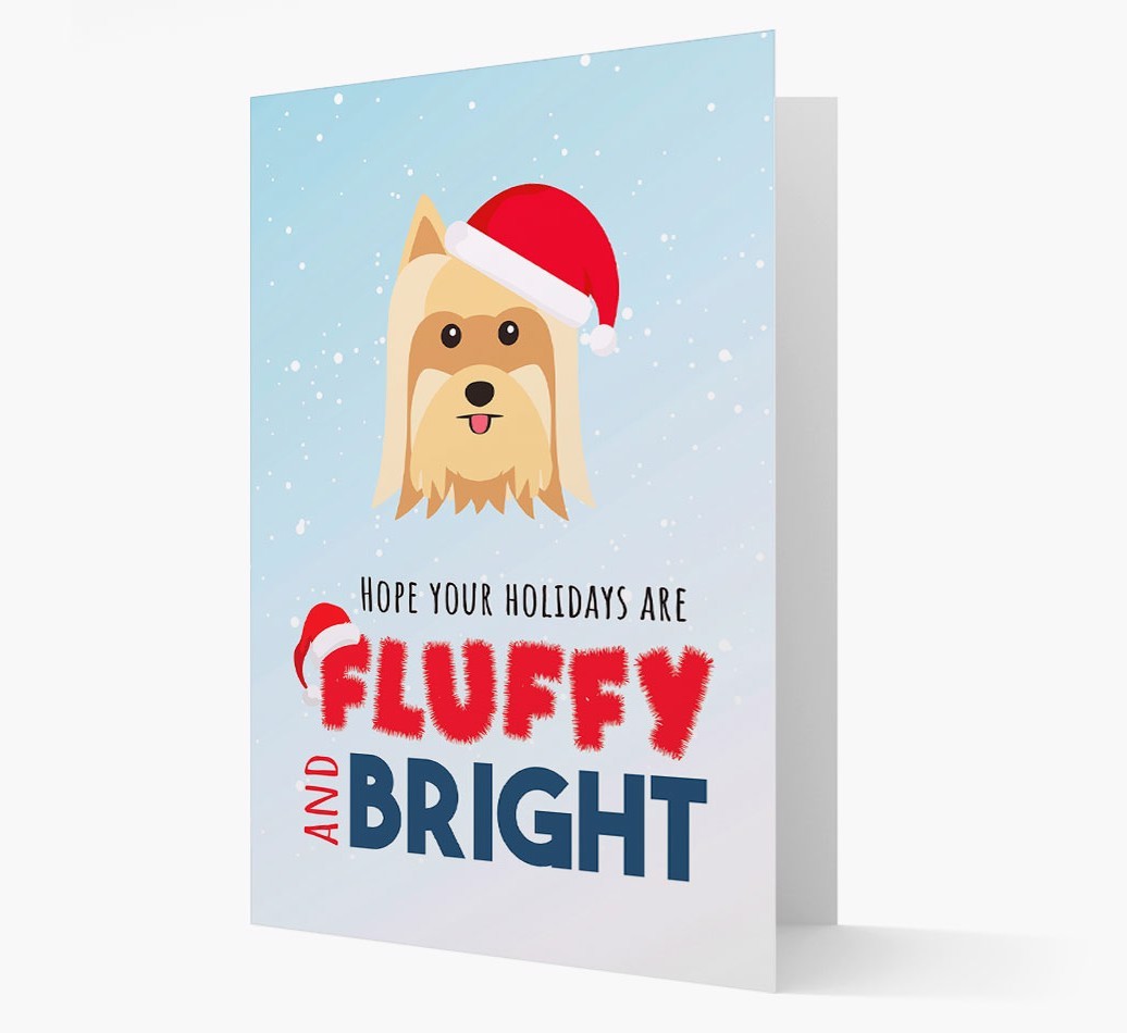 'Fluffy and Bright' - Personalized {breedFullName} Christmas Card
