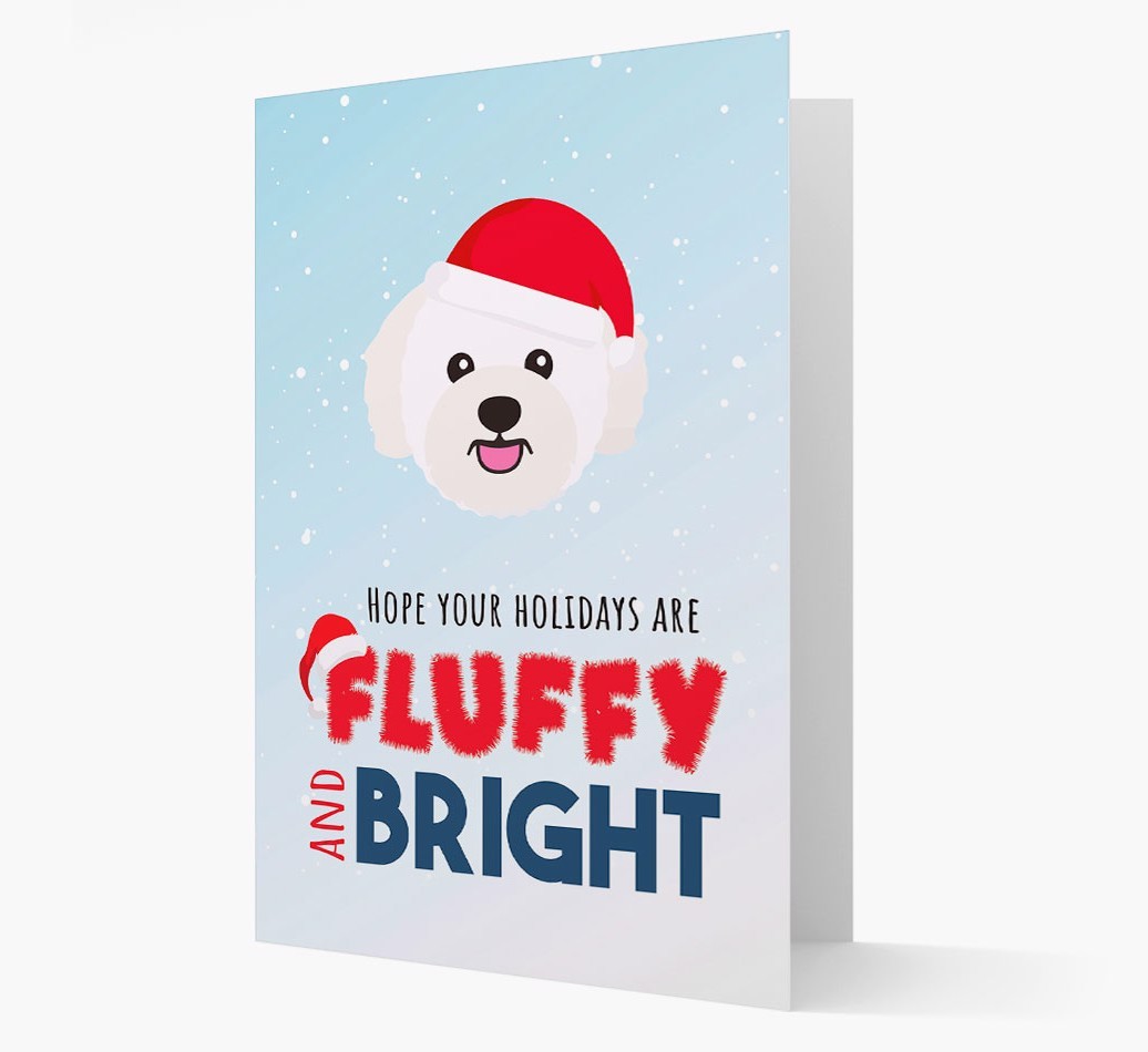 'Fluffy and Bright' - Personalized {breedFullName} Christmas Card