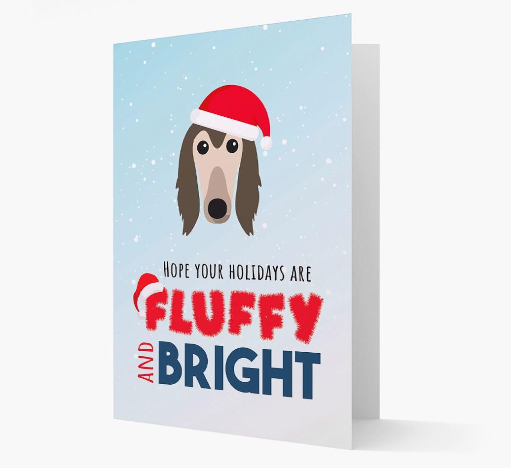 'Fluffy and Bright' - Personalized {breedFullName} Christmas Card