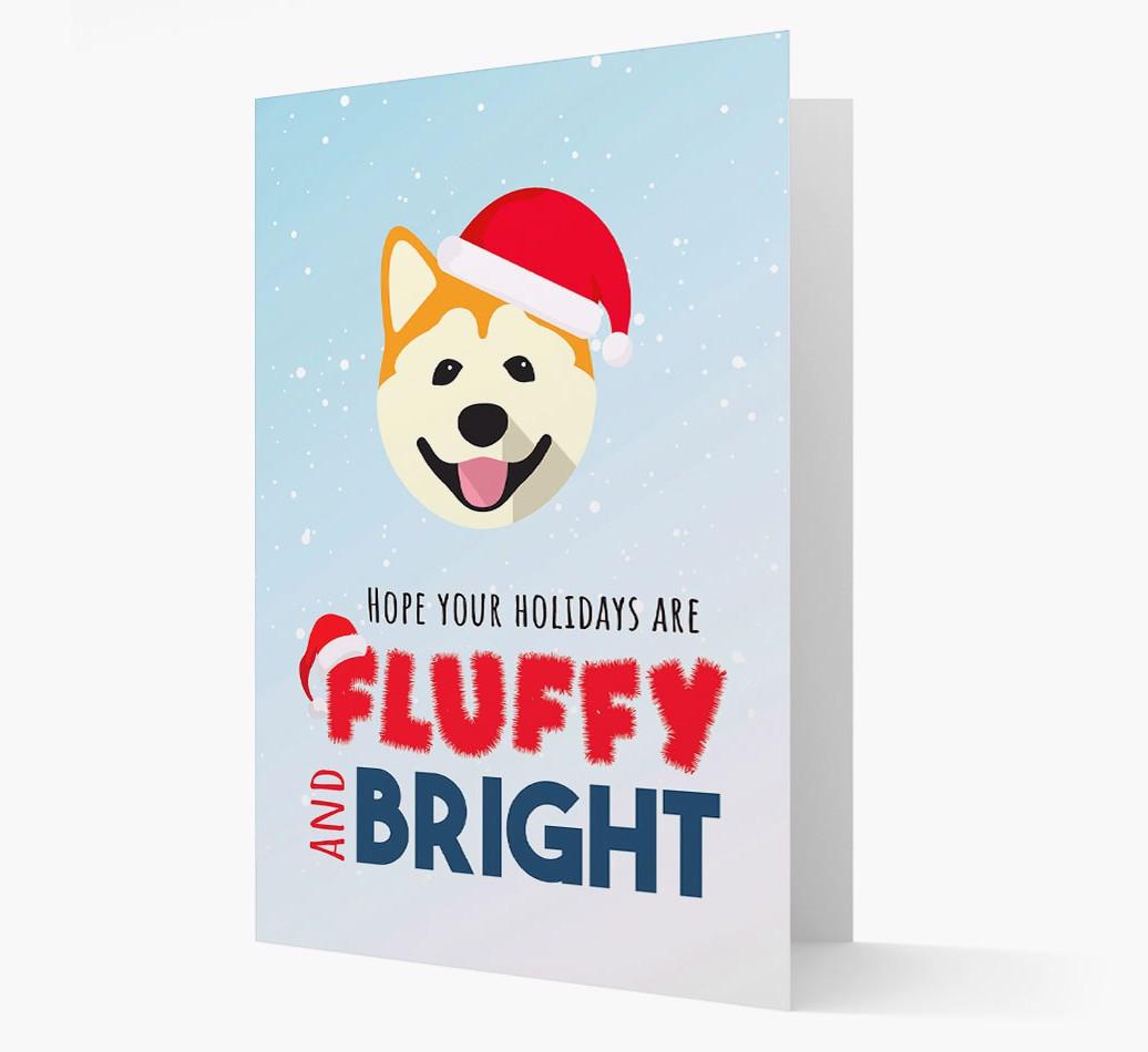 'Fluffy and Bright' - Personalized {breedFullName} Christmas Card