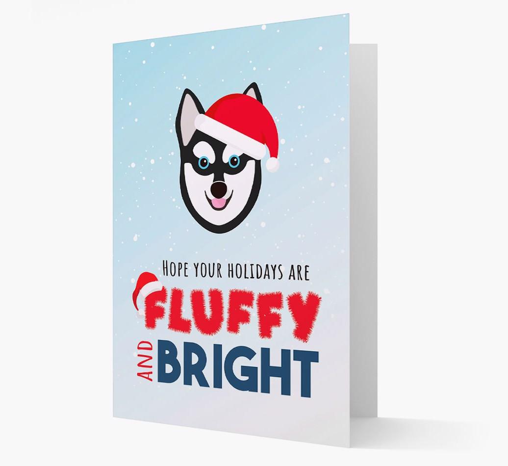 'Fluffy and Bright' - Personalized {breedFullName} Christmas Card