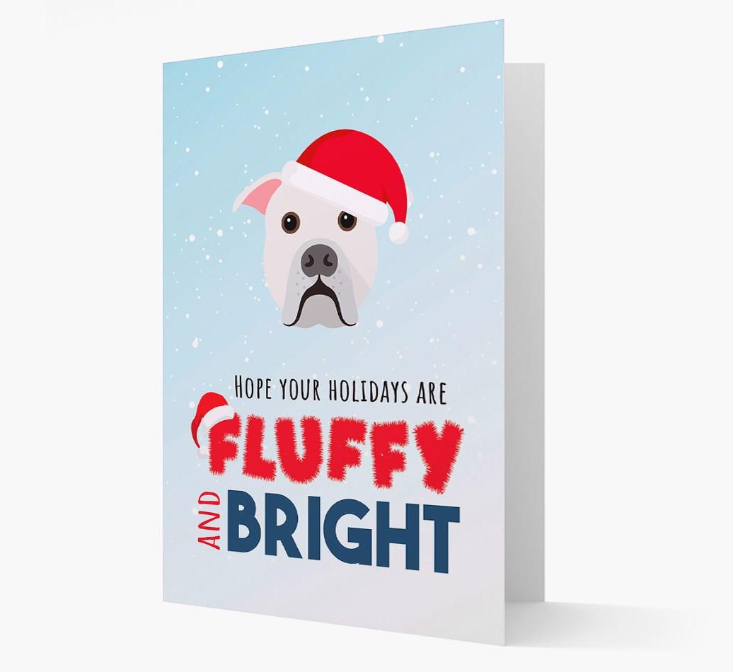 'Fluffy and Bright' - Personalized {breedFullName} Christmas Card