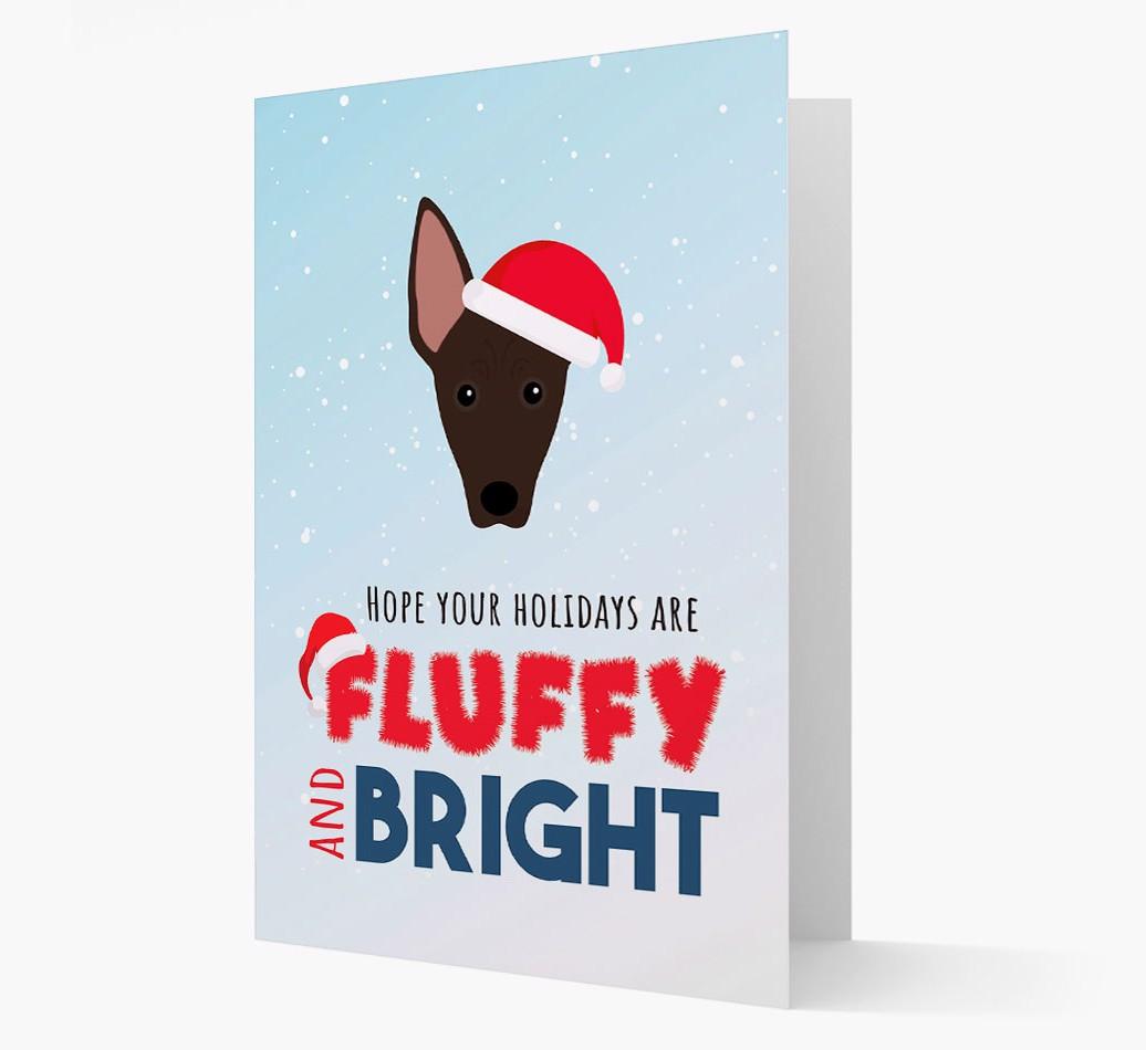 'Fluffy and Bright' - Personalized {breedFullName} Christmas Card