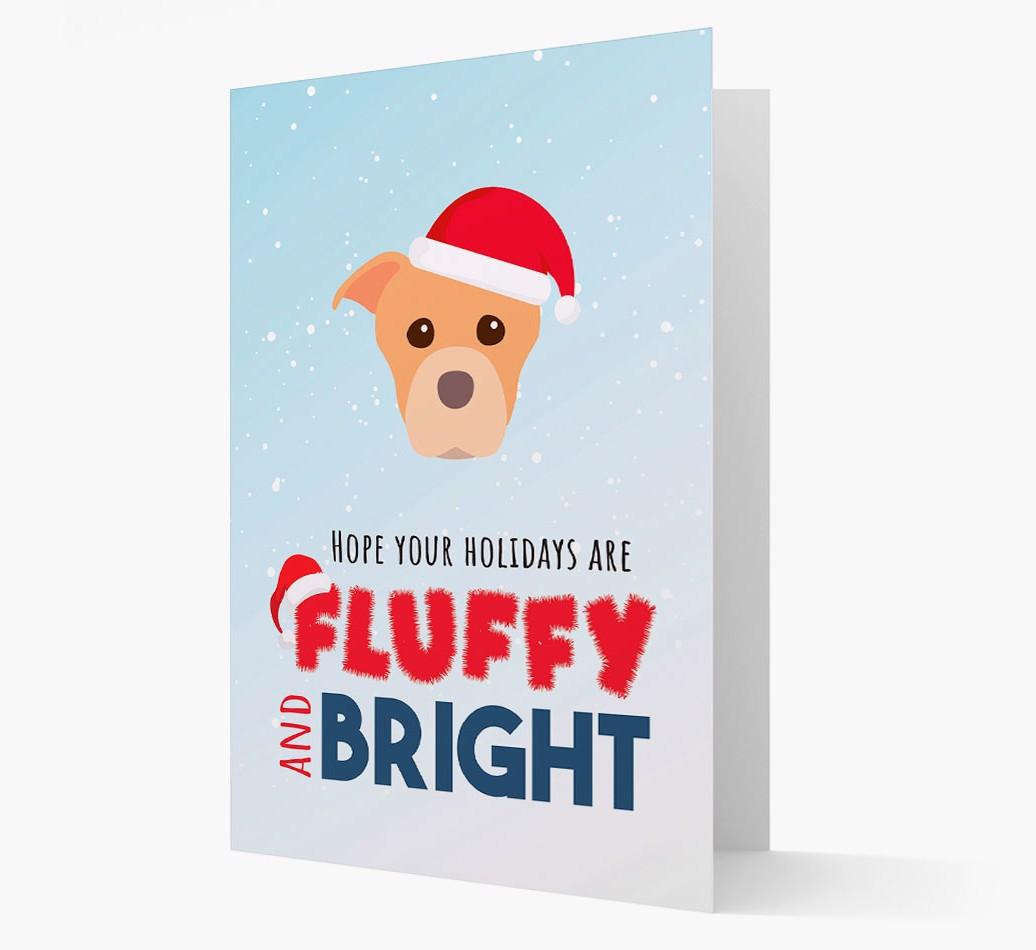 'Fluffy and Bright' - Personalized {breedFullName} Christmas Card