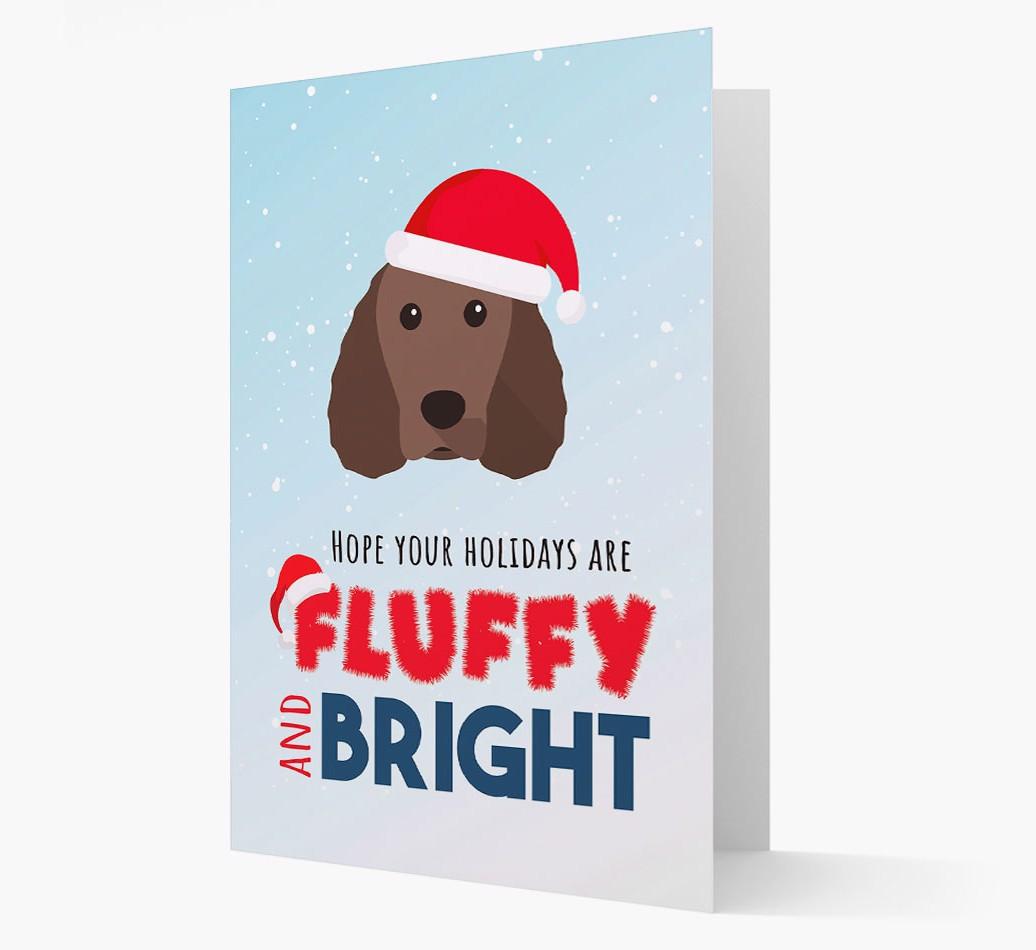'Fluffy and Bright' - Personalized {breedFullName} Christmas Card