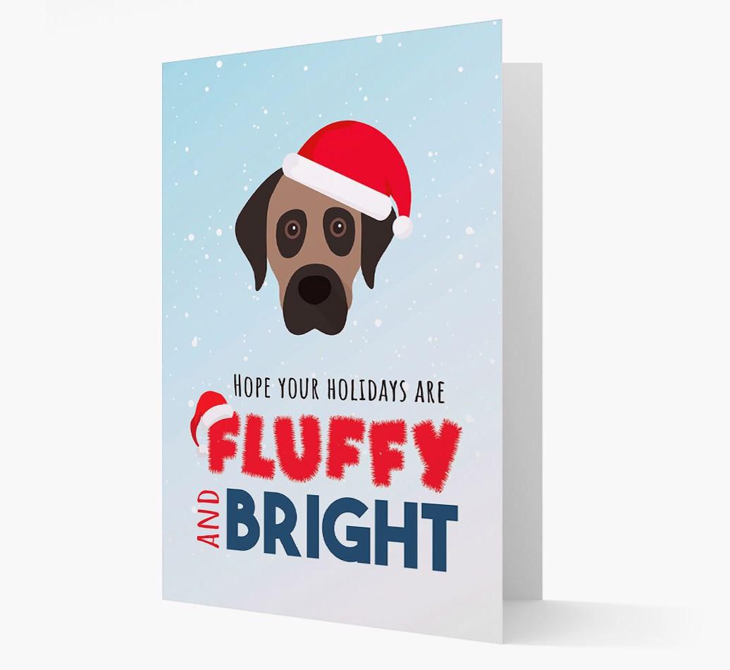 'Fluffy and Bright' - Personalized {breedFullName} Christmas Card