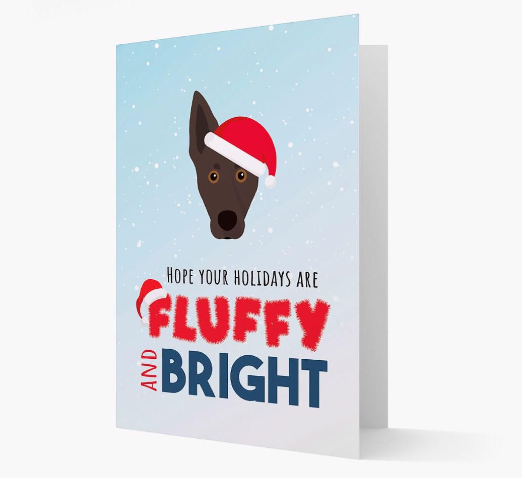'Fluffy and Bright' - Personalized {breedFullName} Christmas Card