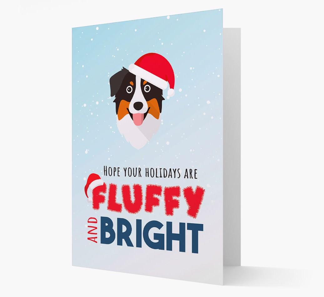 'Fluffy and Bright' - Personalized {breedFullName} Christmas Card
