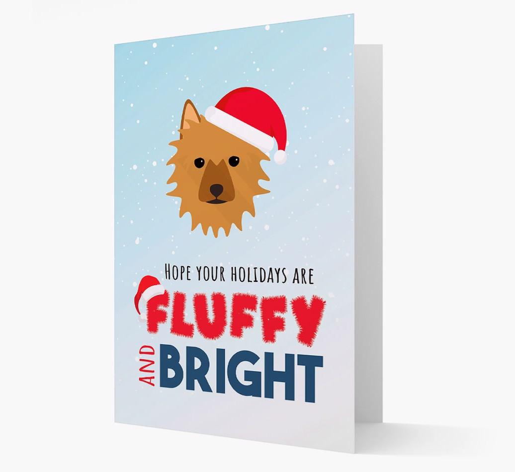 'Fluffy and Bright' - Personalized {breedFullName} Christmas Card