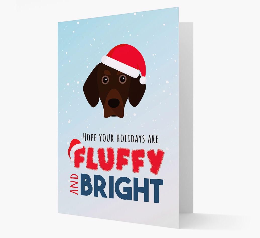 'Fluffy and Bright' - Personalized {breedFullName} Christmas Card