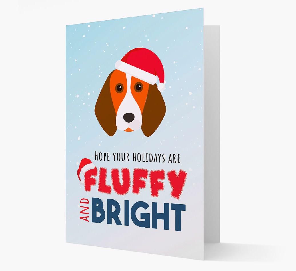 'Fluffy and Bright' - Personalized {breedFullName} Christmas Card