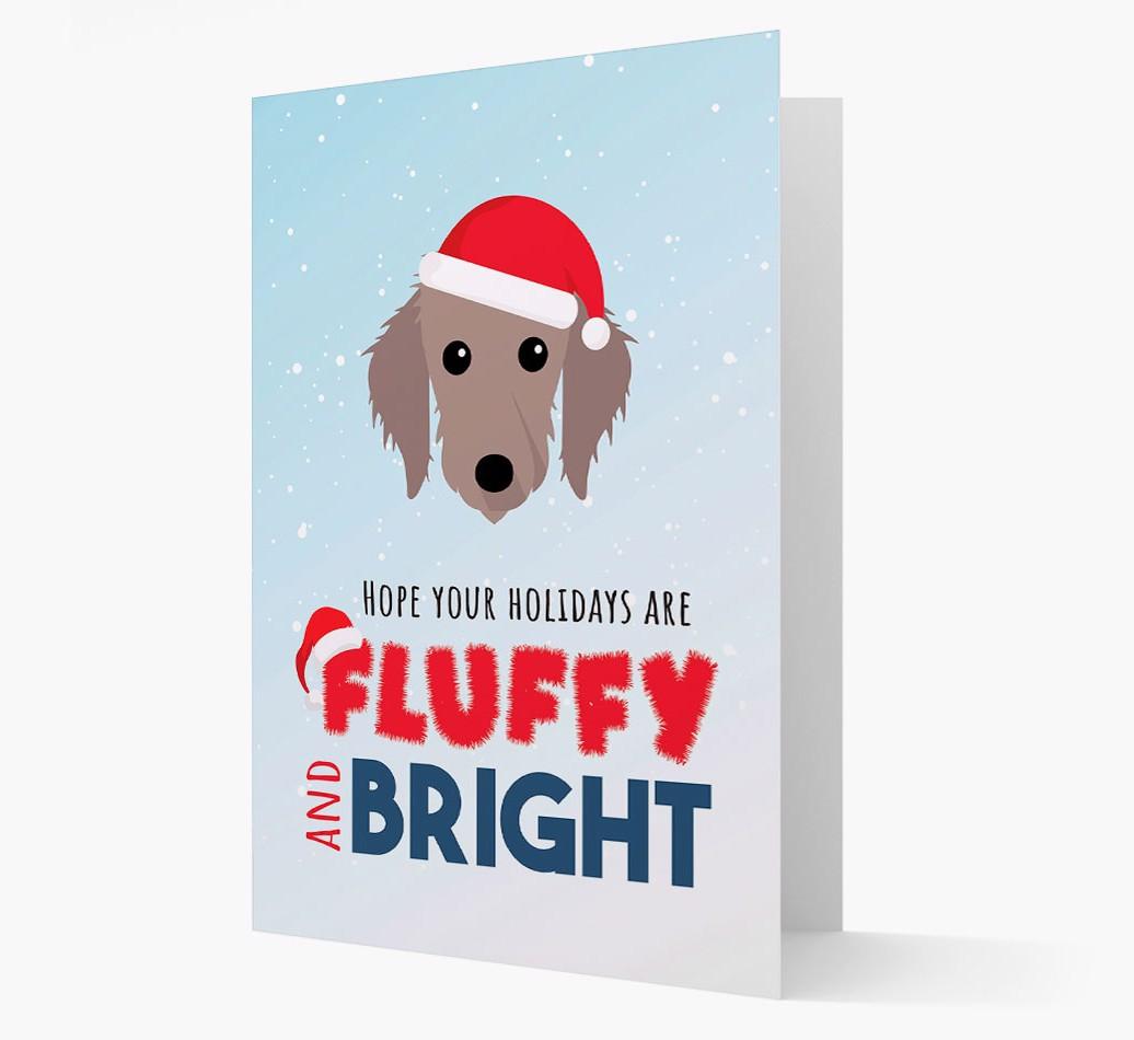 'Fluffy and Bright' - Personalized {breedFullName} Christmas Card