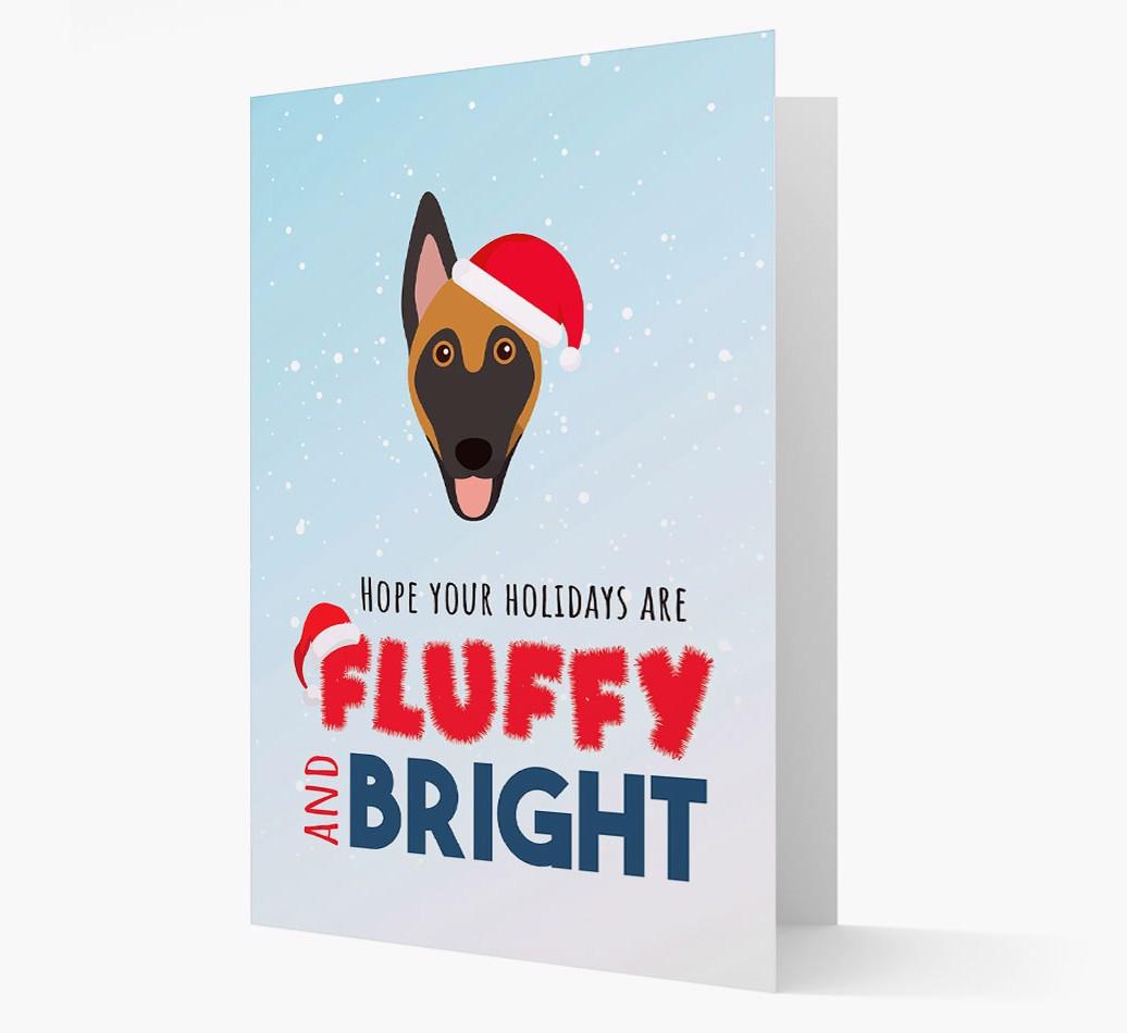 'Fluffy and Bright' - Personalized {breedFullName} Christmas Card