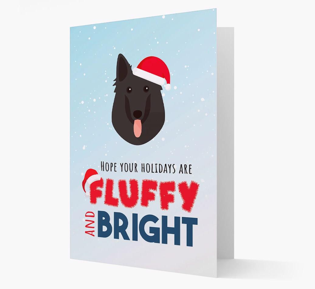 'Fluffy and Bright' - Personalized {breedFullName} Christmas Card