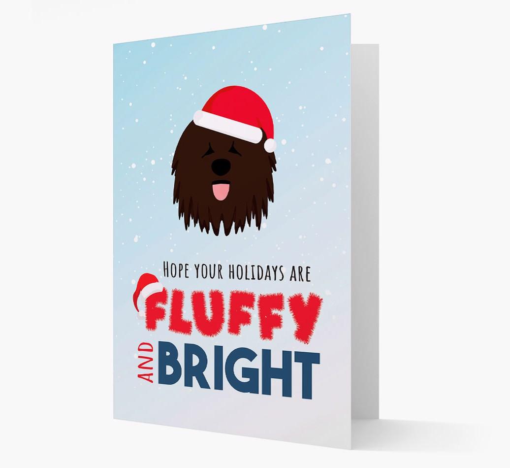 'Fluffy and Bright' - Personalized {breedFullName} Christmas Card