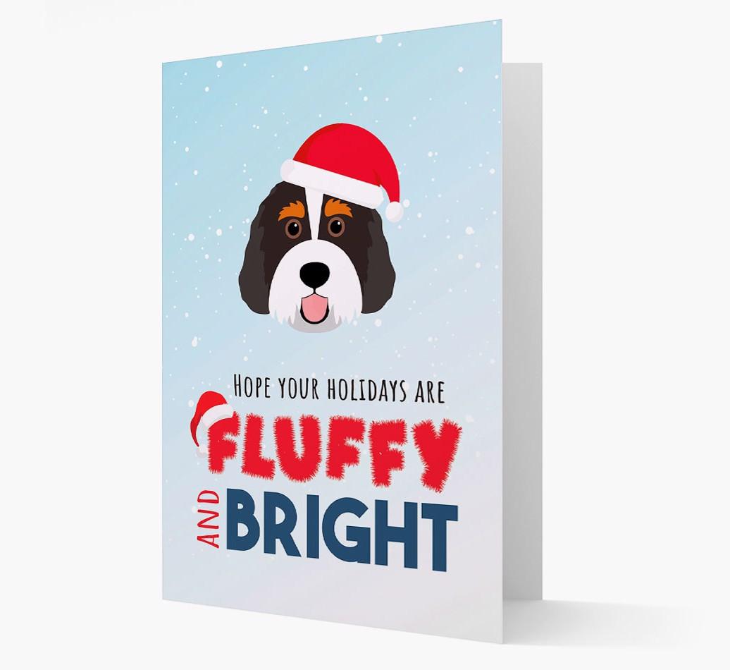 'Fluffy and Bright' - Personalized {breedFullName} Christmas Card