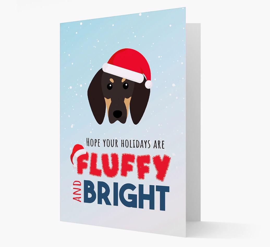 'Fluffy and Bright' - Personalized {breedFullName} Christmas Card