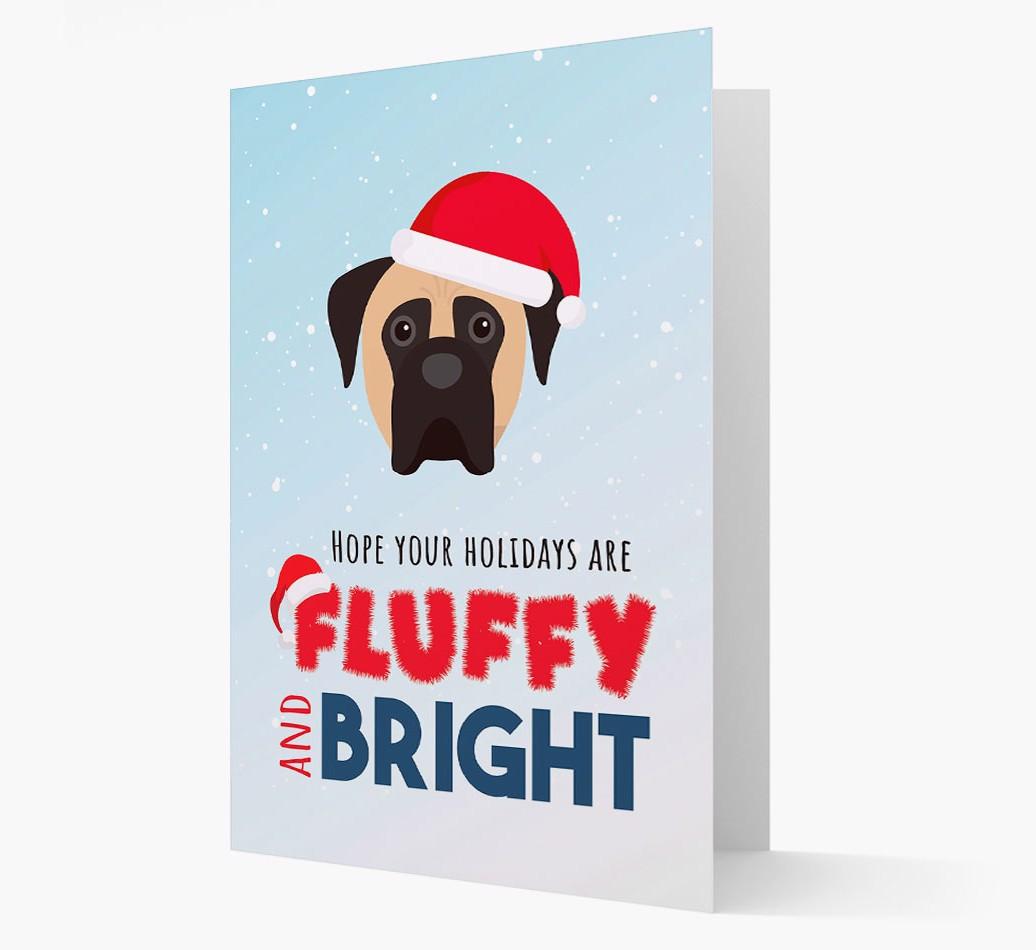 'Fluffy and Bright' - Personalized {breedFullName} Christmas Card