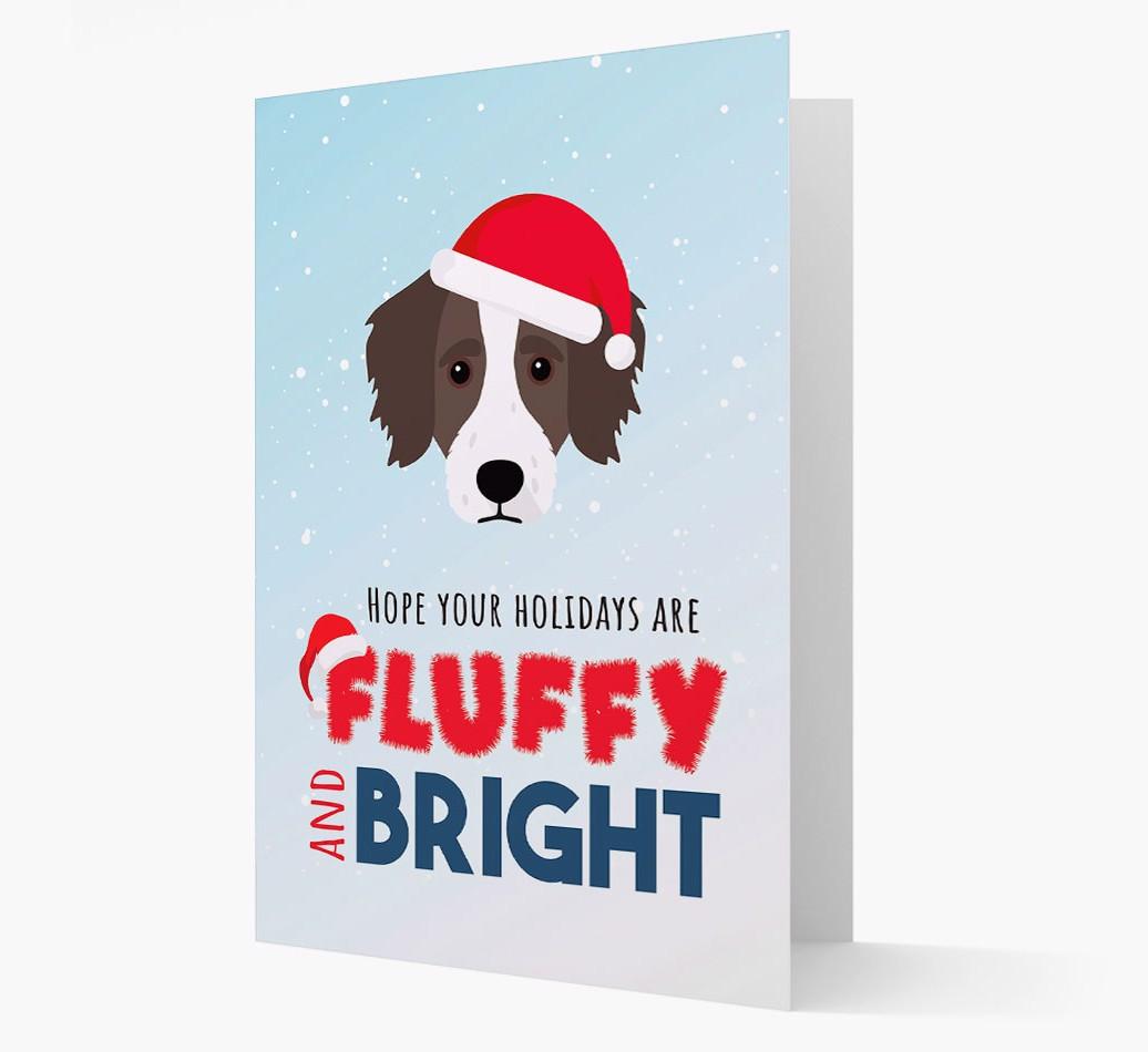 'Fluffy and Bright' - Personalized {breedFullName} Christmas Card