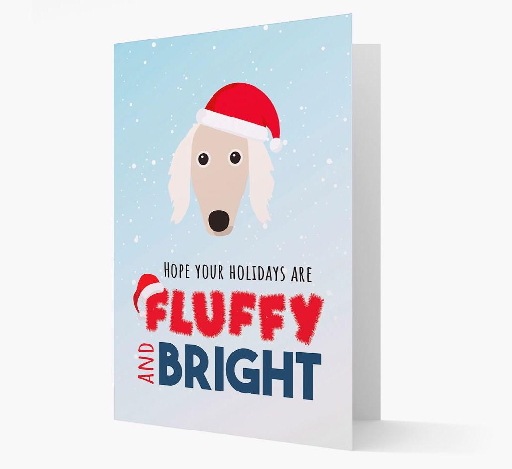 'Fluffy and Bright' - Personalized {breedFullName} Christmas Card