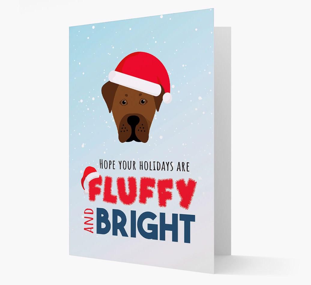 'Fluffy and Bright' - Personalized {breedFullName} Christmas Card