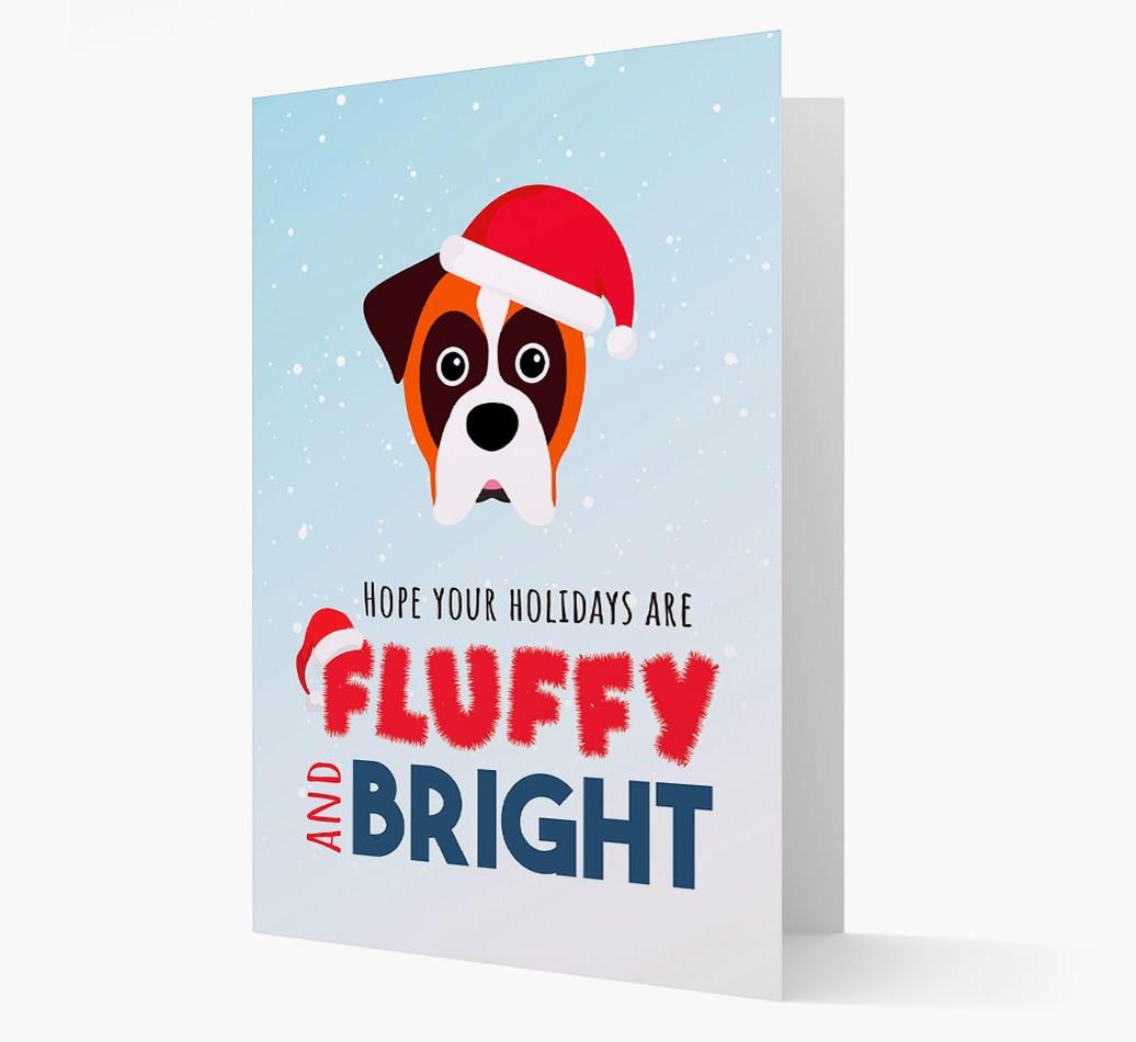'Fluffy and Bright' - Personalized {breedFullName} Christmas Card