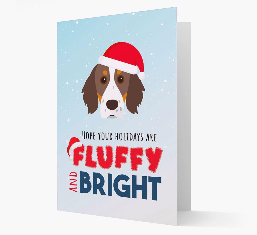 'Fluffy and Bright' - Personalized {breedFullName} Christmas Card