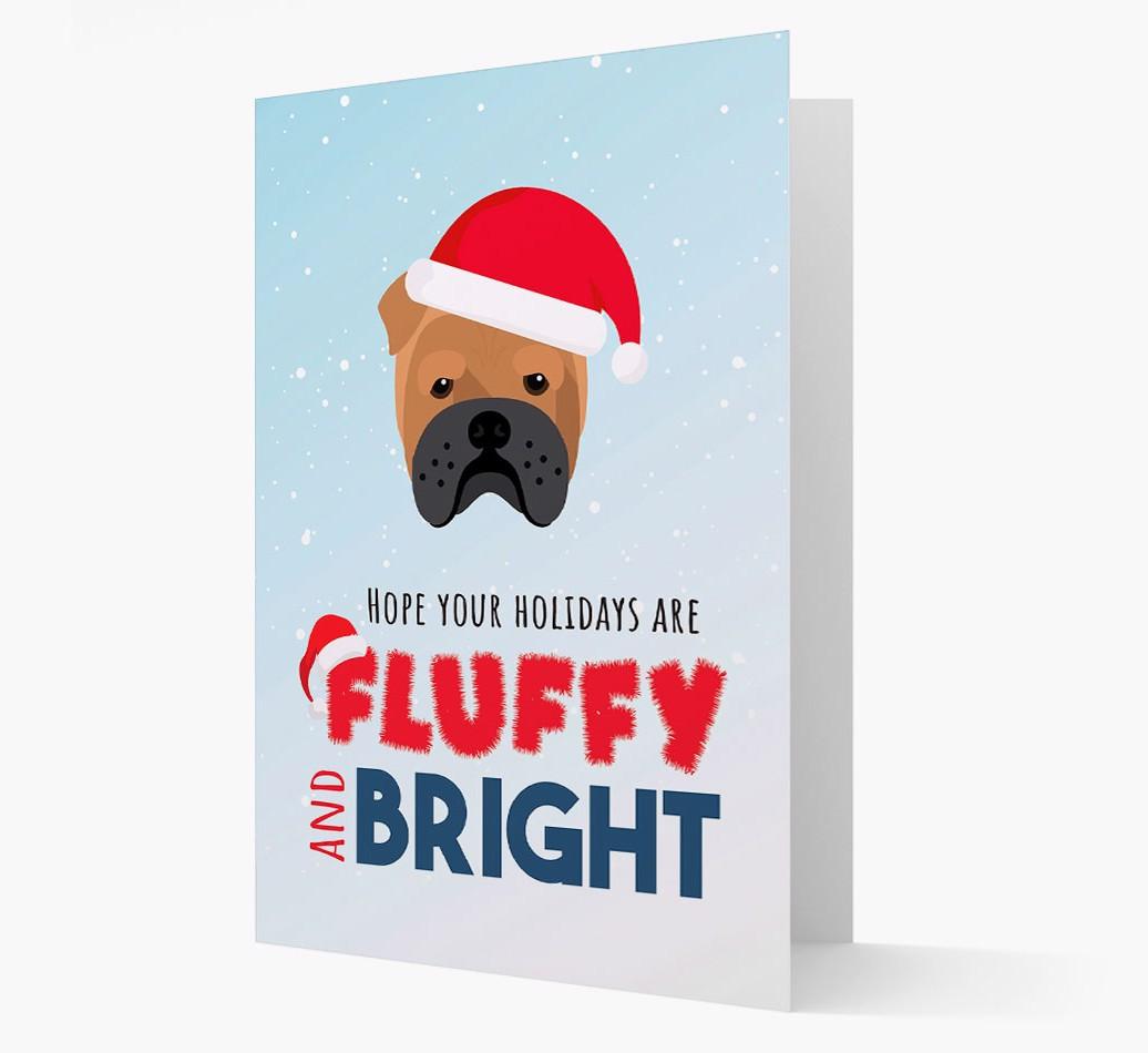 'Fluffy and Bright' - Personalized {breedFullName} Christmas Card