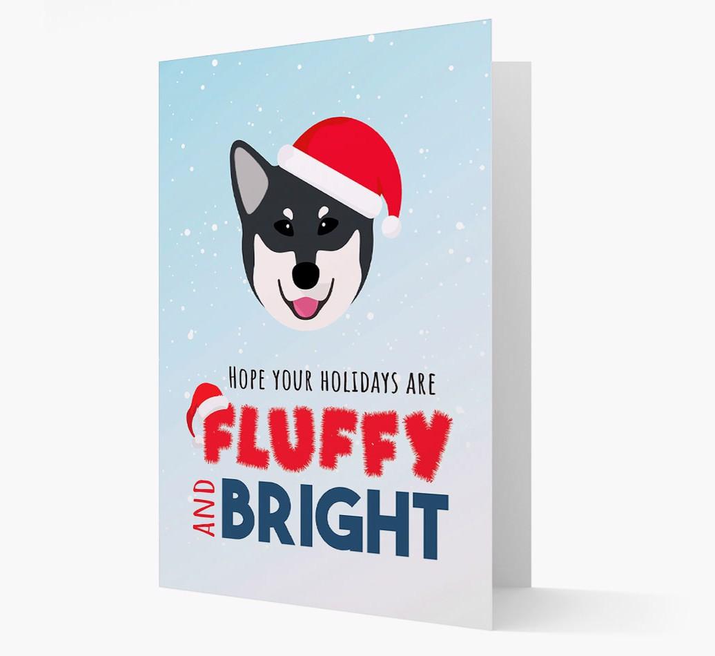 'Fluffy and Bright' - Personalized {breedFullName} Christmas Card