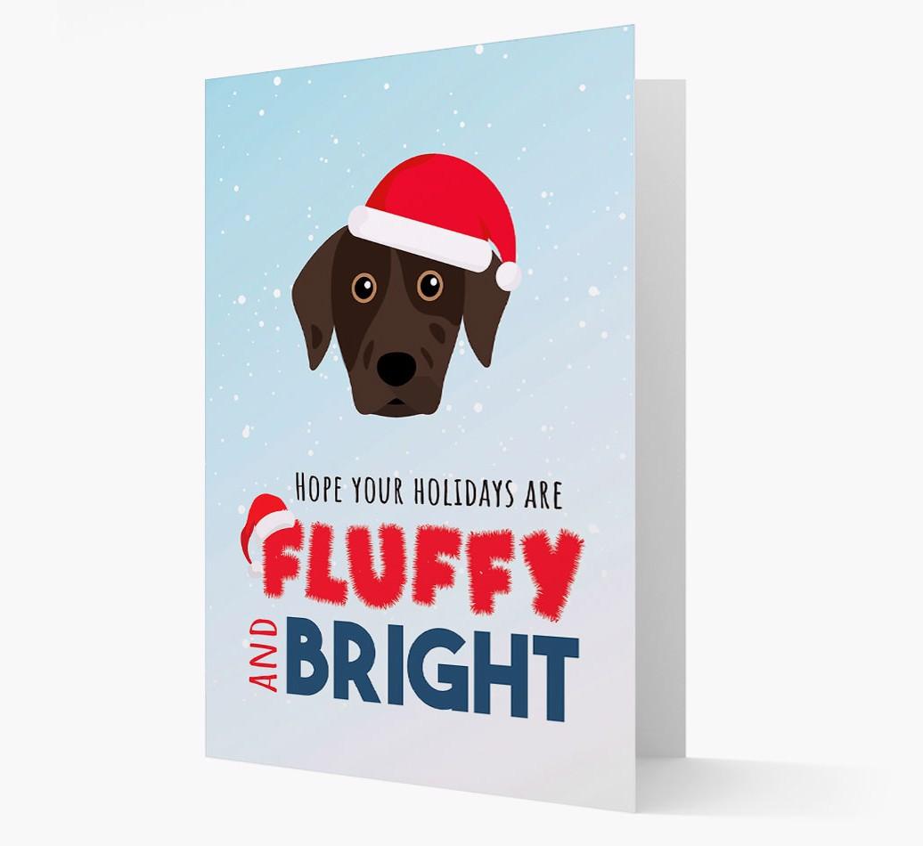 'Fluffy and Bright' - Personalized {breedFullName} Christmas Card