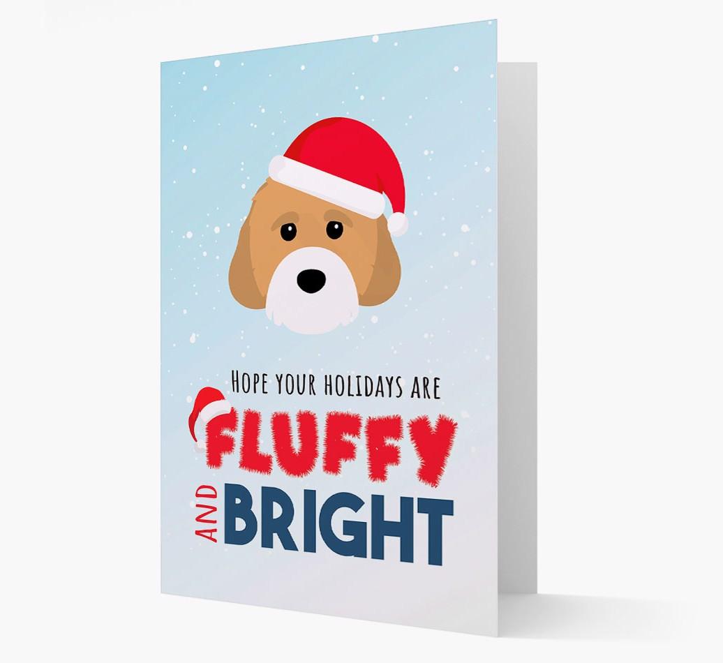 'Fluffy and Bright' - Personalized {breedFullName} Christmas Card