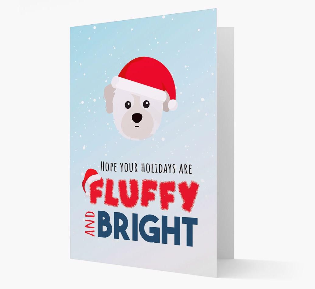 'Fluffy and Bright' - Personalized {breedFullName} Christmas Card