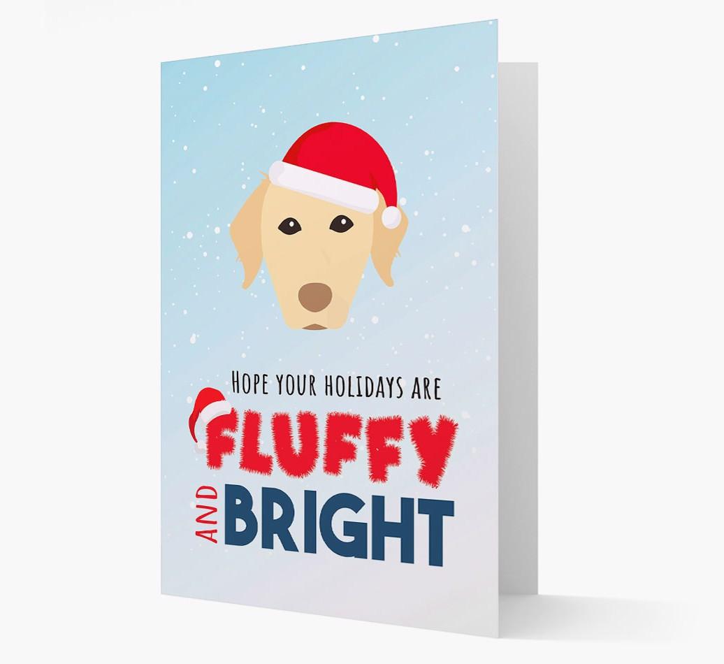 'Fluffy and Bright' - Personalized {breedFullName} Christmas Card